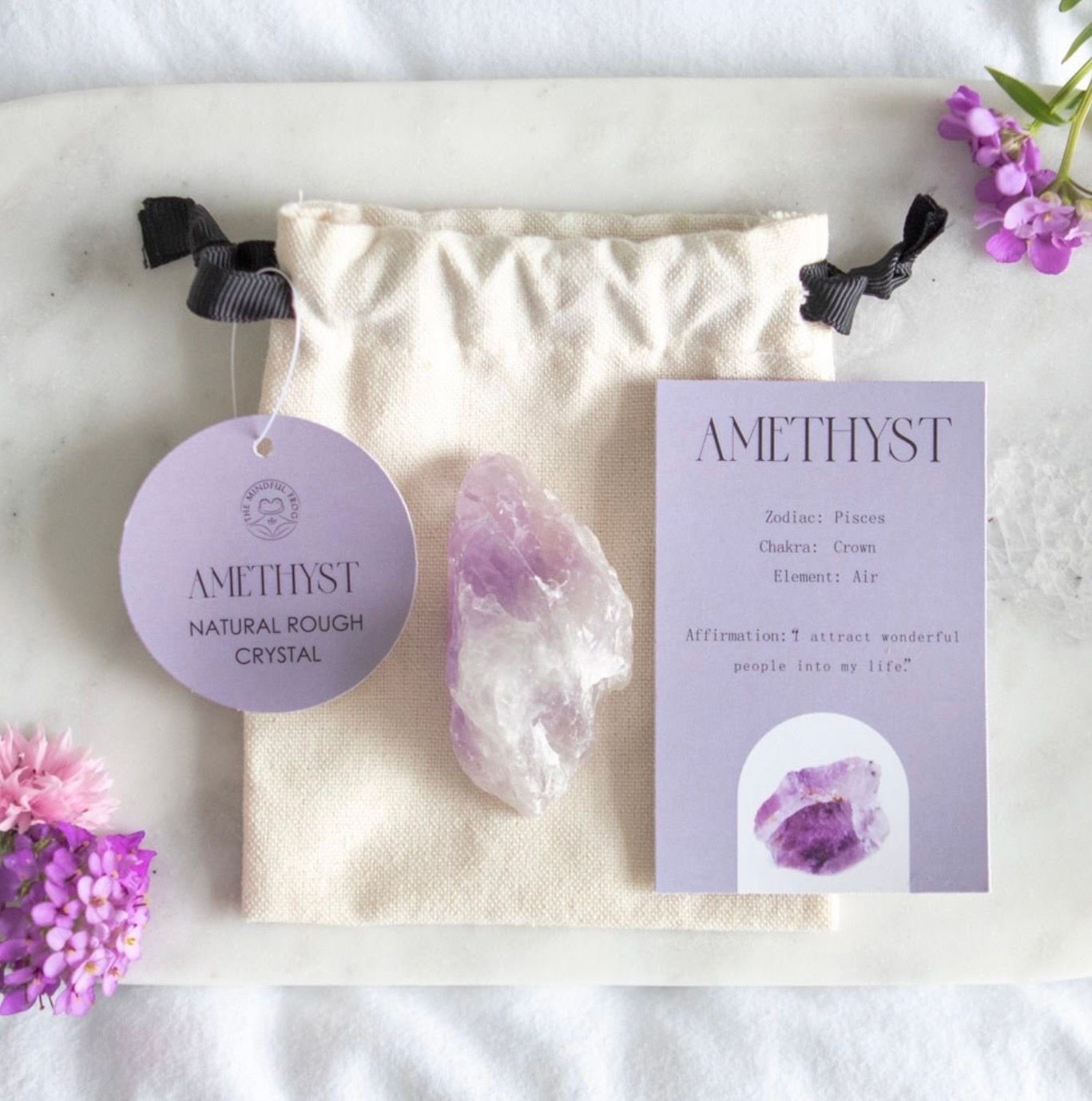 Amethist Healing Kristal, mooie Healing set