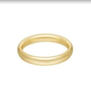 Gladde ring RVS goldplated mt. 16 of 17