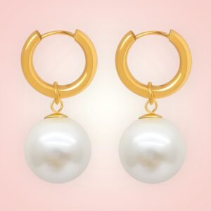 Oorbellen Parel 18 K gold plated Stainless Steel