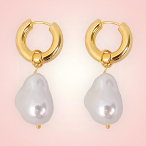 Oorbellen Parel 18 K gold plated Stainless Steel (2)