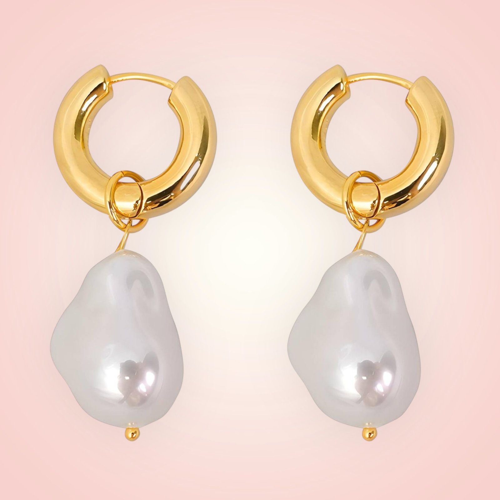 Oorbellen Parel 18 K gold plated Stainless Steel (2)