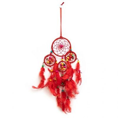 Kleine Dromenvanger met kraaltjes (rood) - Afbeelding 2