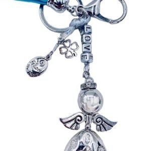 LOVE angel sleutelhanger Turquoise
