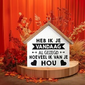 Tekstbord - Huisje