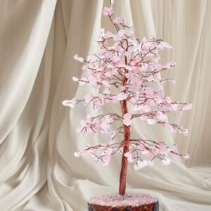 Edelsteen boompje Rozenkwarts (23cm)