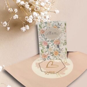 Oorknopjes RVS, op kaartje Mom you are so loved