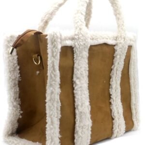 Mooie heerlijk ruime Faux Fur shopper, bruin