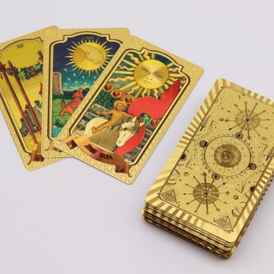 Tarot gouden kaarten set, in mooie goudkleurige doos - Afbeelding 3