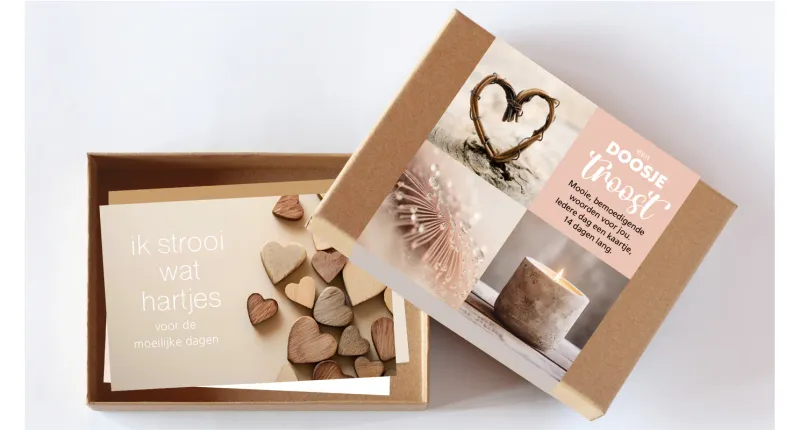 Een doosje TROOST - Brievenbus cadeau