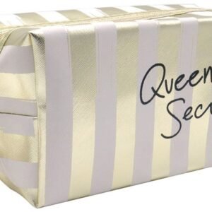 Fijne modieuze toilettas, beige/goud